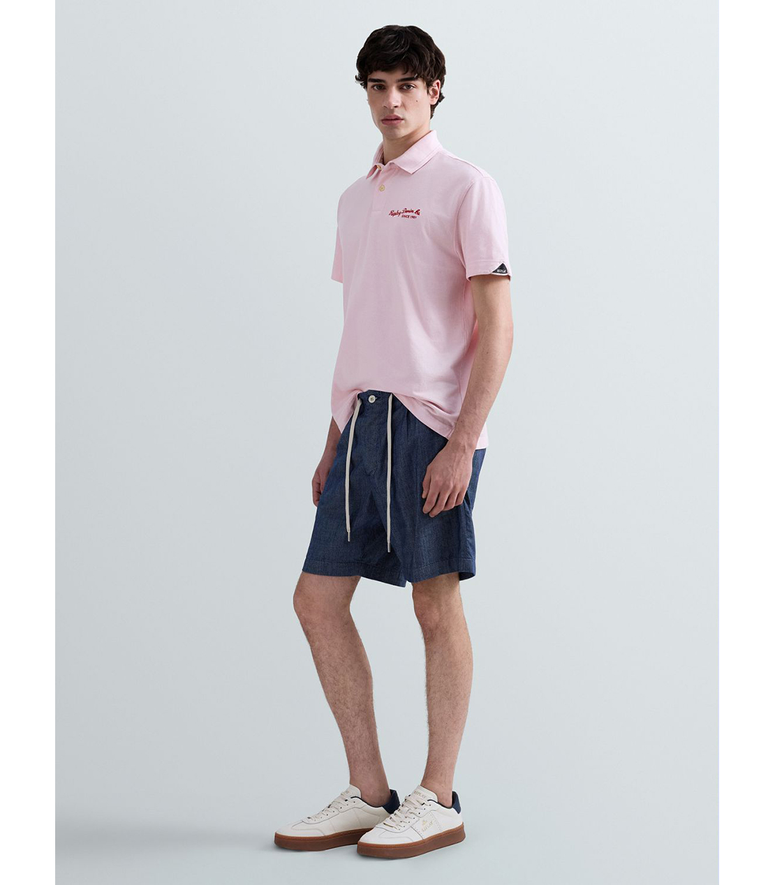 コットンピケポロシャツ 詳細画像 ペールピンク 4